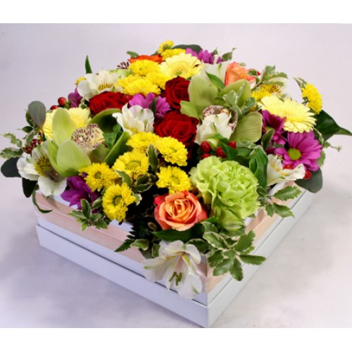 I am waiting for you summer! - colorful flower box L
